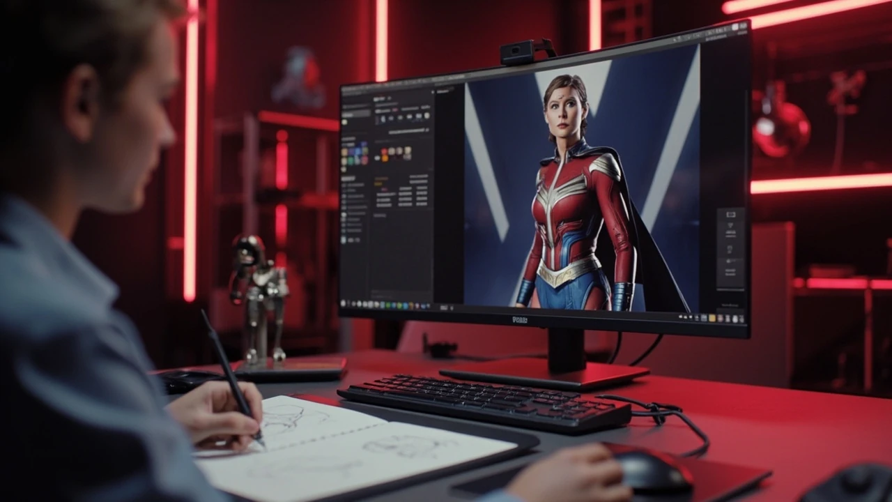 A design breakdown of The Boys Firecracker costume silhouette and lighting