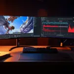Editorial production workspace for Guilty Gear Strive development with animation frames and netcode monitoring
